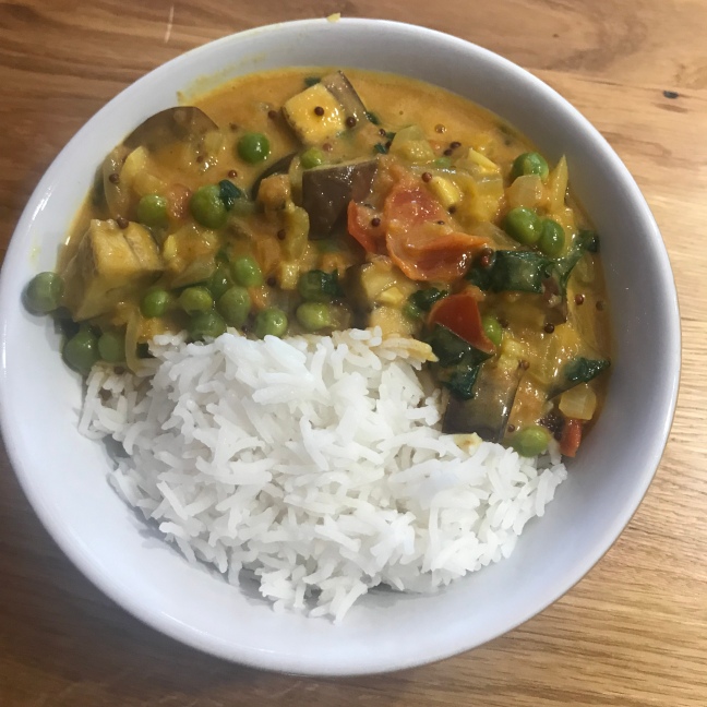Pea and Aubergine Curry